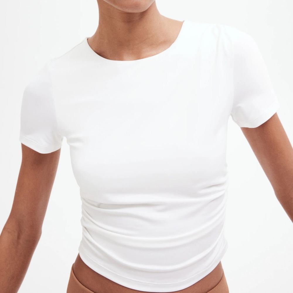 H&M White Short Sleeve Tee